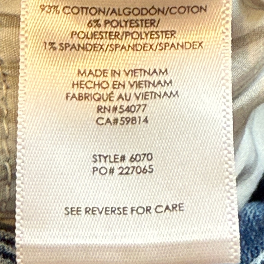 CAbi hi low crop stretch jean #6070 Sz 10 - EUC - Picture 4 of 4